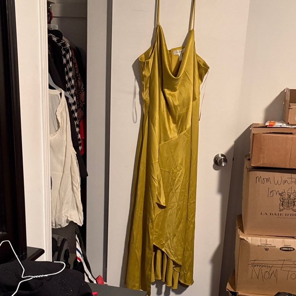 Addition Elle Asymmetrical Mustard Dress